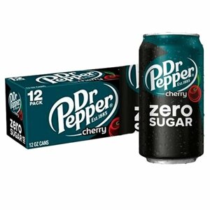 Газированный напиток Dr Pepper Cherry Zero со вкусом вишня (без сахара) (США), 355 мл (12 шт)