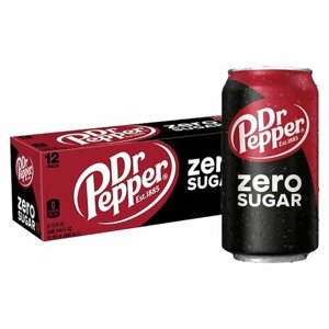 Газированный напиток Dr Pepper Original Zero (без сахара) (США), 355 мл (12 шт)