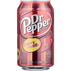 Газированный напиток Dr. Pepper, СШАвишня, ваниль, 0.355 л, металлическая банка