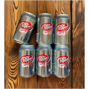 Газированный напиток Dr Pepper Zero, 6 банок по 330 мл.