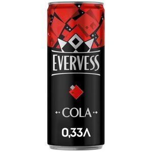 Газированный напиток Evervess Cola, 0.33 л, металлическая бутылка, 12 шт.