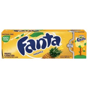 Газированный напиток Fanta Pineapple, США, 0.355 л, металлическая банка, 12 шт.