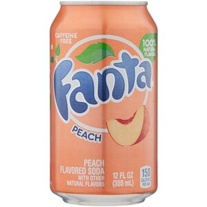 Газированный напиток Fanta, СШАперсик, 0.355 л, металлическая банка
