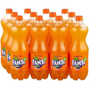 Газированный напиток Fantaкрасный апельсин, 1 л, пластиковая бутылка, 12 шт.