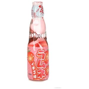 Газированный напиток Hatakosen Ramuneклубника, мультифрукт, 0.2 л, стеклянная бутылка