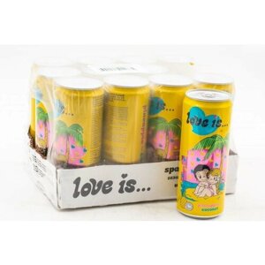 Газированный напиток LOVE IS Ананас и Кокос 330 мл Упаковка 12 шт