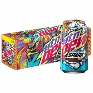 Газированный напиток MTN Dew (Mountain Dew) Spark со вкусом малины (США), 355 мл (12 шт)