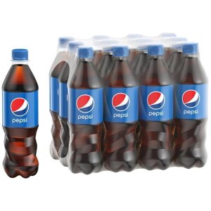Газированный напиток Pepsiклассический, кола, 0.5 л, пластиковая бутылка, 12 шт.