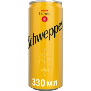 Газированный напиток Schweppes Indian Tonic (Швепс Индиан Тоник) 0,33*15шт жб Грузия