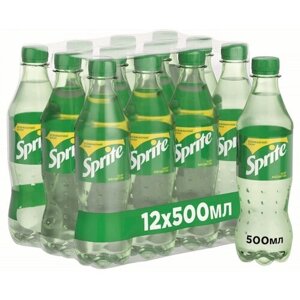 Газированный напиток Sprite (Спрайт), 0.5 л, пластиковая бутылка, 12 шт