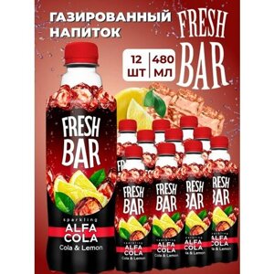 Газированый напиток Fresh Bar Alfa Cola/Кола с лимоном 0,48 12 штук