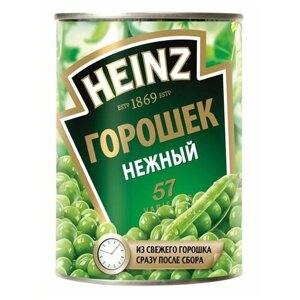 Горошек зеленый Heinz нежный, жестяная банка, 400 г