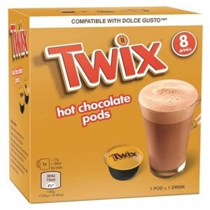 Горячий шоколад Twix в Dolce Gusto капсулах, 8 капсул