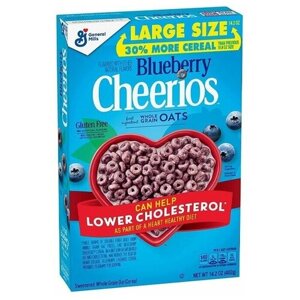 Готовый завтрак хлопья Cheerios Blueberry с ягодным вкусом General Mills 402 гр.