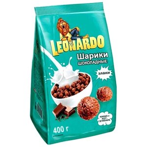 Готовый завтрак LEONARDO шарики, шоколадный, 400 г