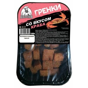Гренки Добрынов со вкусом краба, 100 г, 6 шт