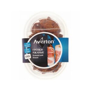 Гренки ржаные 5 шт по 100 г Бекон (коррекс) Averton Snack