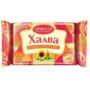 Халва Азовская кондитерская фабрика подсолнечная, семечки, арахис, 350 г, 5 шт. в уп.