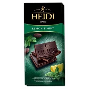 HEIDI dark Lemon and Mint темный шоколад с кусочками лемона и мятой