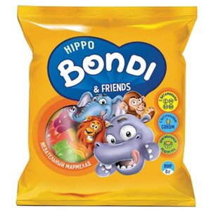 «HIPPO BONDI & FRIENDS», мармелад жевательный с соком ягод и фруктов, 70 г