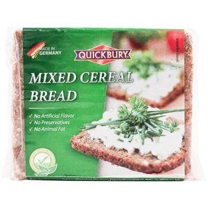 Хлеб Quickbury Mixed Cereal Bread из ржано-пшеничной муки грубого помола четырехзлаковый, 500 г