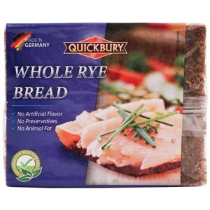 Хлеб Quickbury Whole Rye Bread из ржаной муки грубого помола цельнозернистый, 500г