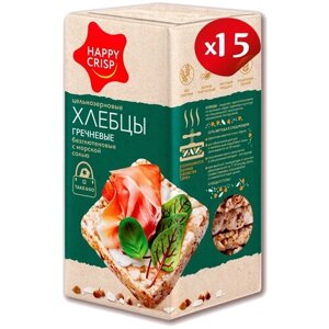 Хлебцы Гречневые Безглютеновые с морской солью HAPPY CRISP 15 шт. по 60 г
