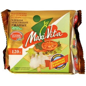 Хлебцы Maxi Vita Ржаные с чесноком, 120 г
