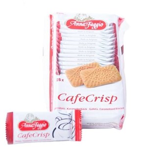 Хрустящее карамелизированное печенье ANNA FAGGIO "Café Crisp", 150г (25шт. в индивид. упаковке)