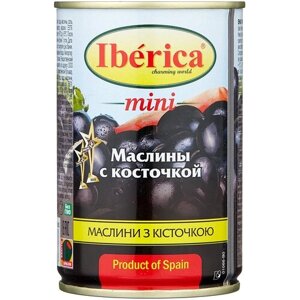 Iberica Маслины мини с косточкой в рассоле, 300 г