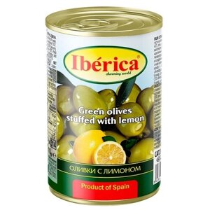 Iberica Оливки с лимоном в рассоле, 300 г