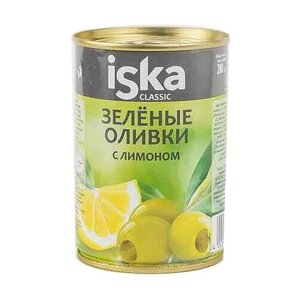 Iska Оливки зеленые с лимоном, 300 мл