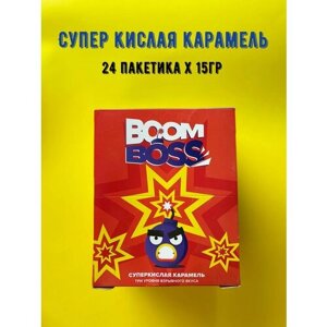 Карамель суперкислая Boom Boss ассорти 24 шт