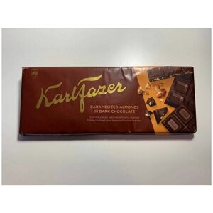 Karl Fazer Темный шоколад с карамелизированным миндалем Финляндии, 200г
