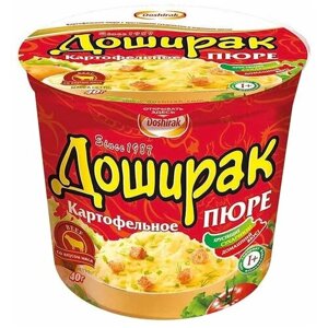 Картофельное пюре Доширак со вкусом Говядины 24 шт по 40 гр.