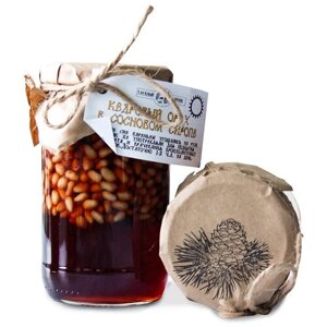 Кедровый орех в сосновом сиропе Таёжный Тайник, шишка, кедровый орех, 420 г