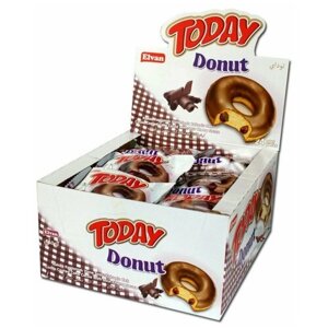 Кекс Elvan Today Donut шоубокс, какао, 50 г, 24 уп.