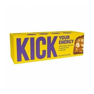 Kick your energy Батончик арахисовый в карамельном шоколаде 45 г