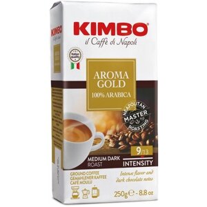 Kimbo Aroma Gold Arabica 250г кофе молотый арабика 100% пакет (10211)