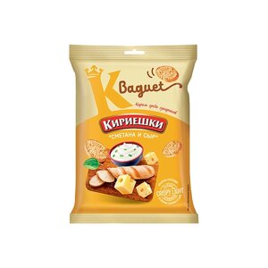 «Кириешки Baguet», сухарики со вкусом сметаны и сыра, 50 г, 6 штук
