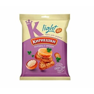 "Кириешки Light", сухарики со вкусом "Холодец с хреном", 33 грамма, 12 пачек