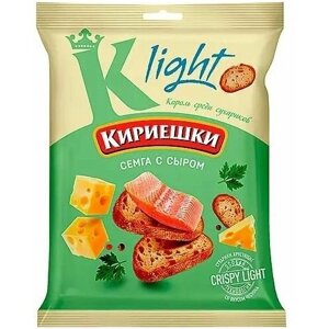 Кириешки Light, сухарики со вкусом Сёмга с сыром, 22 шт по 80 г