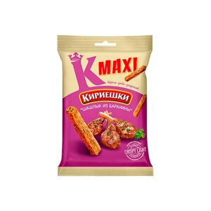 «Кириешки Maxi», сухарики со вкусом «Шашлык из баранины», 60 г, 6 штук