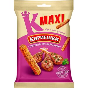 Кириешки Maxi, сухарики со вкусом Шашлык из баранины по 60 грамм