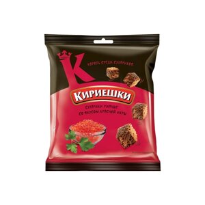 «Кириешки», сухарики со вкусом красной икры, 40 г, 10 штук