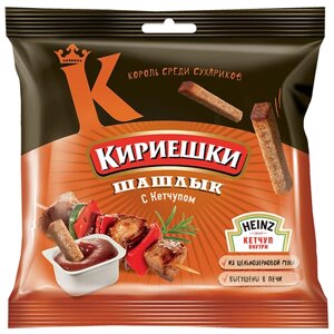 Кириешки, сухарики со вкусом шашлыка и кетчупом Heinz, 85 г