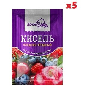 Кисель в гранулах саше "Дачный" плодово-ягодный 30 г 5 шт