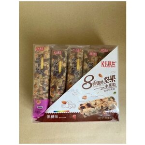 Китайские батончики Шакима со вкусом коричневого сахара 8 видами орехов (10 штук)