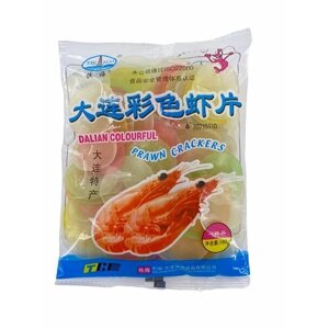 Китайские разноцветные чипсы со вкусом креветки для жарки, 160 гр