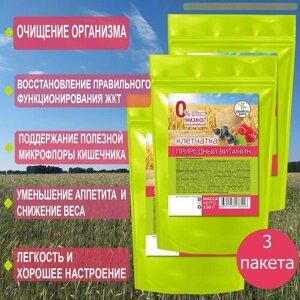 Клетчатка Сибирская диета Природный витамин для очищения организма, для комфортного снижения веса, 3 пакета по 130гр
